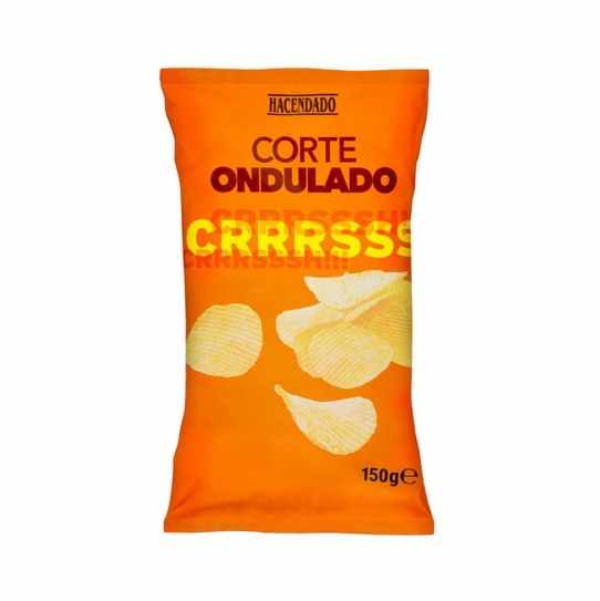 Wavy cut potato chips