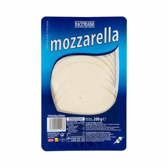 Mozzarella di mucca a fette