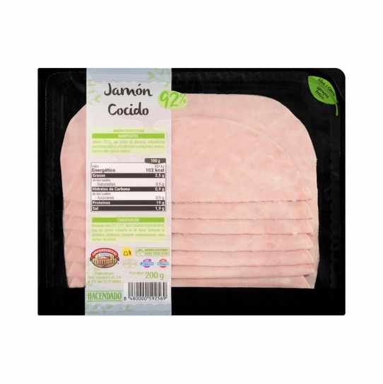 Gekookte plakjes ham